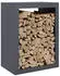 vidaXL Brennholzregal Anthrazit 60x40x80cm Stahl
