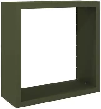 vidaXL Brennholzregal Grün 100x40x100cm Stahl