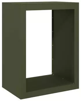 vidaXL Brennholzregal Grün 60x40x80cm Stahl