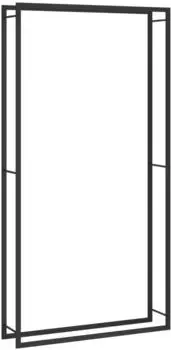 vidaXL Brennholzregal Mattschwarz 110x28x214cm Stahl