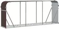 vidaXL Kaminholzunterstand Braun 234x45x100 cm Verzinkter Stahl