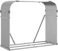 vidaXL Kaminholzunterstand Hellgrau 120x45x100 cm Verzinkter Stahl