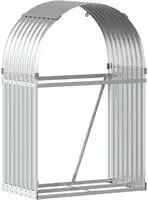 Kaminholzunterstand Silbern 80x45x120 Cm Verzinkter Stahl Vidaxl