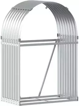 vidaXL Kaminholzunterstand Silbern 80x45x120cm Verzinkter Stahl