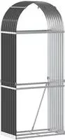 vidaXL Holzkorb Anthrazit 80x45x190 cm Verzinkter Stahl