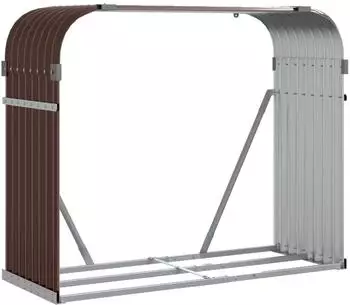 vidaXL Kaminholzunterstand Braun 120x45x100cm Verzinkter Stahl