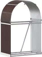 vidaXL Kaminholzunterstand Braun 80x45x120 cm Verzinkter Stahl