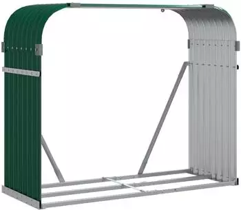 vidaXL Kaminholzunterstand Grün 120x45x100cm Verzinkter Stahl