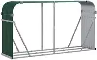 vidaXL Kaminholzunterstand Gr&uuml;n 180x45x100 cm Verzinkter Stahl