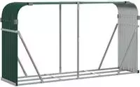 vidaXL Kaminholzunterstand Gr&uuml;n 234x45x100 cm Verzinkter Stahl
