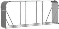 Vidaxl Log Holder Light Grey 234x45x100 Cm Galvanised Steel