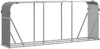 vidaXL Kaminholzunterstand Hellgrau 234x45x100cm Verzinkter Stahl