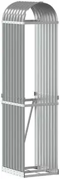vidaXL Kaminholzunterstand Hellgrau 40x45x170cm Verzinkter Stahl