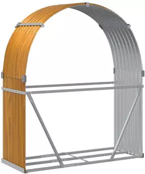 vidaXL Kaminholzunterstand Holzoptik 120x45x140cm Verzinkter Stahl