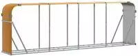 vidaXL Kaminholzunterstand Holzoptik 300x45x100 cm Verzinkter Stahl