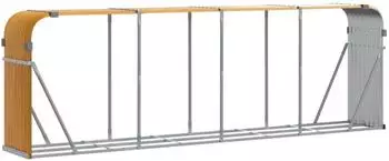 vidaXL Kaminholzunterstand Holzoptik 300x45x100cm Verzinkter Stahl