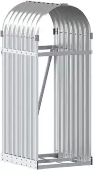 vidaXL Kaminholzunterstand Silbern 40x45x100cm Verzinkter Stahl