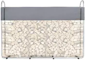 CCLife Technic Kaminholzregal Verzinkte Eisen 230x25x146cm mit Wasserfestplane