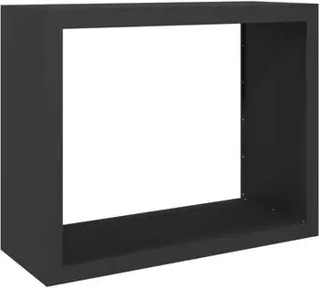 vidaXL Brennholzregal Schwarz 100x40x80cm Stahl