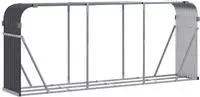 vidaXL Holzkorb Anthrazit 234x45x100 cm Verzinkter Stahl