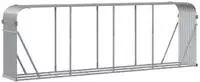 vidaXL Holzkorb Hellgrau 300 x 45 x 100 cm Verzinkter Stahl