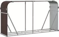 vidaXL Kaminholzunterstand Braun 180x45x100 cm Verzinkter Stahl