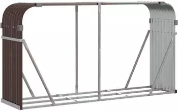 vidaXL Kaminholzunterstand Braun 180x45x100cm Verzinkter Stahl