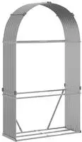 vidaXL Kaminholzunterstand Hellgrau 120x45x210 cm Verzinkter Stahl