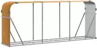 vidaXL Kaminholzunterstand Holzoptik 234x45x100 cm Verzinkter Stahl