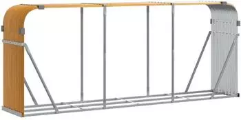 vidaXL Kaminholzunterstand Holzoptik 234x45x100cm Verzinkter Stahl