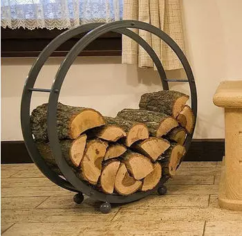 DanDiBo Kaminholzregal Rund &Oslash;70cm Grau (80004)