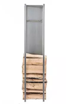 CLP Kaminholzst&auml;nder Spark edelstahl (25 x 25 x 180 cm)