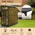 Lewa Living and Lifestyle Kaminholzregal mit Dach Metall schwarz