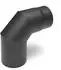 raik Rauchrohrbogen 150mm - 90° gussgrau (SH019-150-gg)
