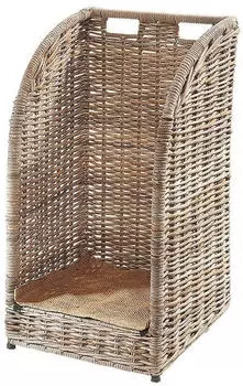 kobolo Kaminholzwagen Rattan natur