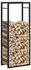 vidaXL Brennholzregal Mattschwarz 50x28x132 cm Stahl