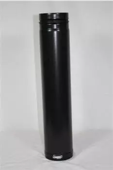 Muldenthaler Ofenrohr verstellbar Spannring mit Sicke und Gummidichtung 80 mm x 500 mm mattschwarz emailliert