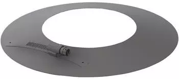 Jeremias Pelletofenrohr Wandrosette gussgrau lackiert 80 mm (25-ZUWA676080)