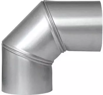 Bertrams Rauchrohrknie 0°-90° verstellbar Ø 130 mm feueraluminiert silbergrau (030712)