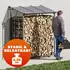 Gardebruk Kaminholzregal 198x163x70cm mit Abdeckplane + Tasche Anthrazit