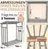 LAWA Living and Lifestyle Kaminholzregal aussen Metall mit Dach 188x70x188