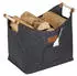 Relaxdays Kaminholzkorb Filz 50L mit Tragegriffen, 40x51x32cm, Grau (10050429)
