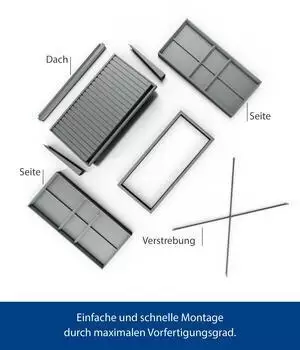 H&ouml;rmann Berry Kaminholzregal Modern Typ 2, 181x103cm, Schilfgr&uuml;n (RAL 6013) (1345217)