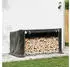 vidaXL Brennholzregal mit Regenschutz 200,5x100,5x110,5cm Stahl (4104947)