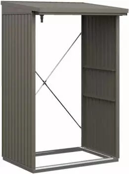 H&ouml;rmann Berry Kaminholzregal Classic Typ 1, 123x103cm, Quarzgrau RAL 7039 (1345109)