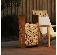 vidaXL Brennholzregal 40x30x80 cm Wetterfester Stahl