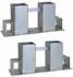 Baumarktplus Holzstapelhilfe 2er Set feuerverzinkter Stahl 34x10x15cm (40104)
