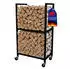 Proregal Kaminholzregal PHOENIX 2 Ebenen mit Rollen, Metall, Schwarz, 82x44x28cm (PR_RSY3-02)