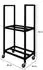Proregal Kaminholzregal PHOENIX 2 Ebenen mit Rollen, Metall, Schwarz, 82x44x28cm (PR_RSY3-02)