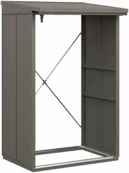 H&ouml;rmann Berry Kaminholzregal Modern Typ 1, 123x103cm, Quarzgrau (RAL 7039) (1345209)